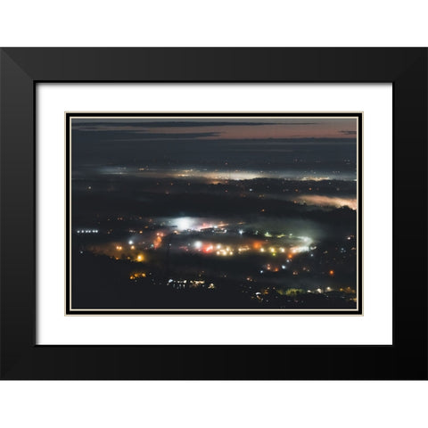 Chatt at Night 2 Black Modern Wood Framed Art Print with Double Matting by Malone, Will