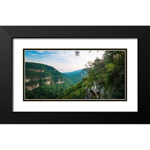 Cloudland Black Modern Wood Framed Art Print with Double Matting by Malone, Will