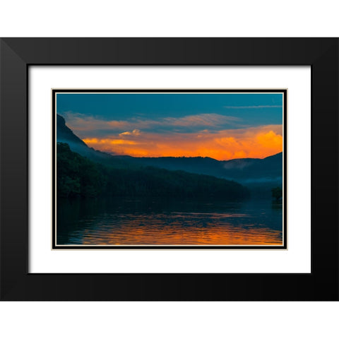 Fire in the Sky Black Modern Wood Framed Art Print with Double Matting by Malone, Will