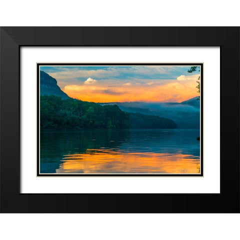 Fire in the Sky 2 Black Modern Wood Framed Art Print with Double Matting by Malone, Will