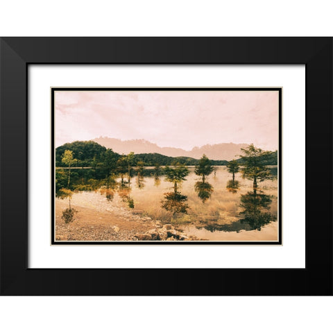 Ocoee Gold Black Modern Wood Framed Art Print with Double Matting by Malone, Will