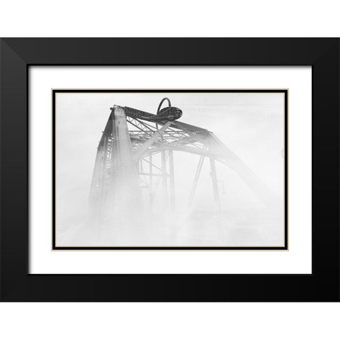 Walnut Fog Black Modern Wood Framed Art Print with Double Matting by Malone, Will