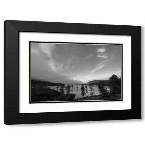 Day Night Black Modern Wood Framed Art Print with Double Matting by Malone, Will