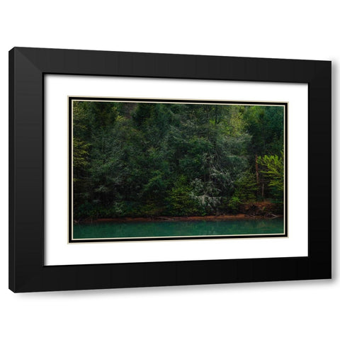 Ocoee Calm 3 Black Modern Wood Framed Art Print with Double Matting by Malone, Will
