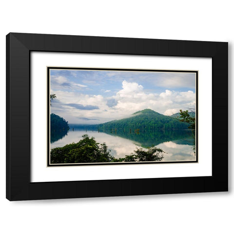 Ocoee Mist Black Modern Wood Framed Art Print with Double Matting by Malone, Will