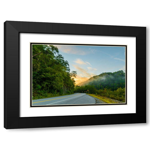 Ocoee Road 2 Black Modern Wood Framed Art Print with Double Matting by Malone, Will