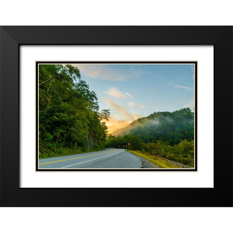 Ocoee Road 2 Black Modern Wood Framed Art Print with Double Matting by Malone, Will