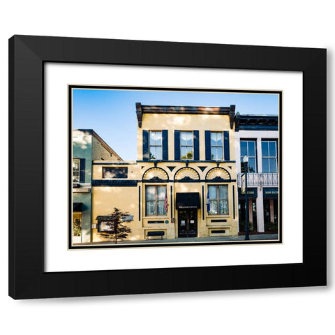 Old Bank Black Modern Wood Framed Art Print with Double Matting by Malone, Will
