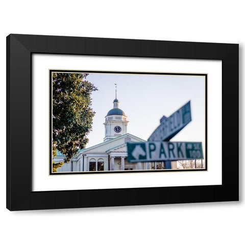 Park Street Black Modern Wood Framed Art Print with Double Matting by Malone, Will
