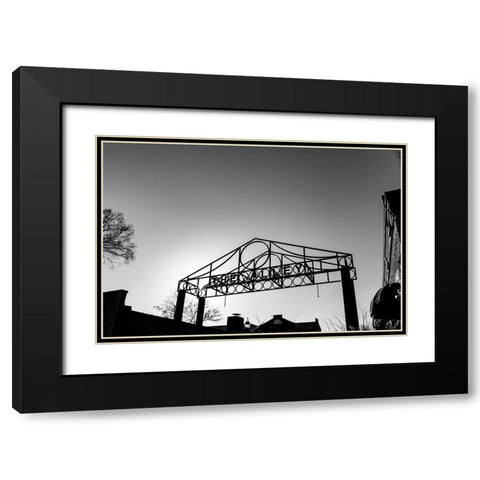 The Alley Black Modern Wood Framed Art Print with Double Matting by Malone, Will