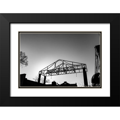 The Alley Black Modern Wood Framed Art Print with Double Matting by Malone, Will
