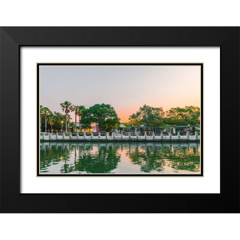 Beaufort Boardwalk Black Modern Wood Framed Art Print with Double Matting by Malone, Will