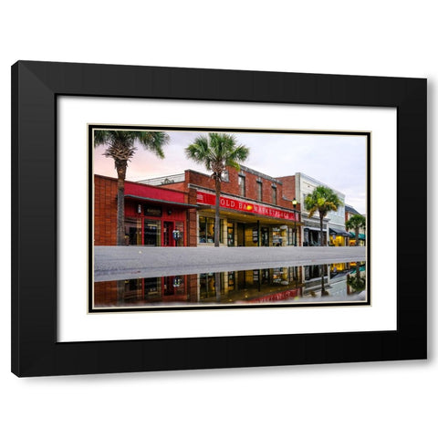 Downtown Beaufort Morning Black Modern Wood Framed Art Print with Double Matting by Malone, Will