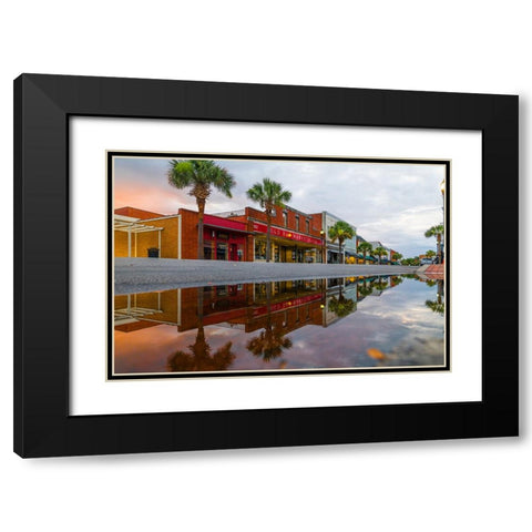 Downtown Beaufort Morning 2 Black Modern Wood Framed Art Print with Double Matting by Malone, Will