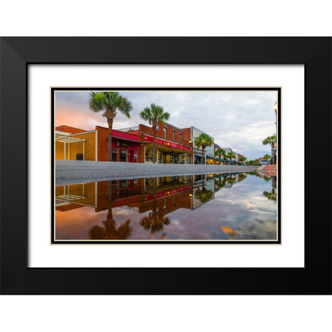Downtown Beaufort Morning 2 Black Modern Wood Framed Art Print with Double Matting by Malone, Will