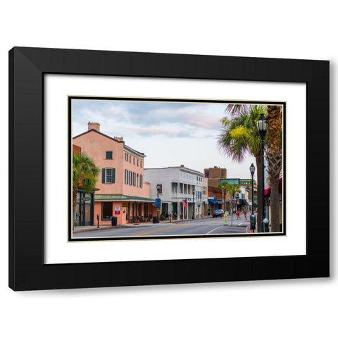 Downtown Beaufort Morning 3 Black Modern Wood Framed Art Print with Double Matting by Malone, Will