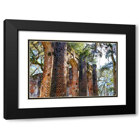 Old Sheldon 1 Black Modern Wood Framed Art Print with Double Matting by Malone, Will