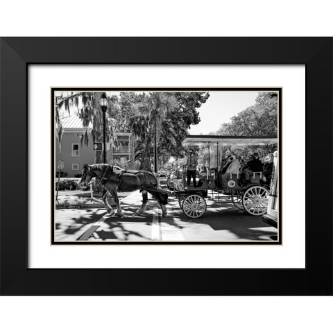 Pull Black Modern Wood Framed Art Print with Double Matting by Malone, Will