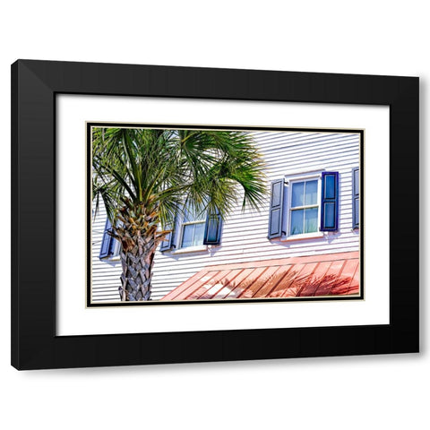 Rooftop Black Modern Wood Framed Art Print with Double Matting by Malone, Will