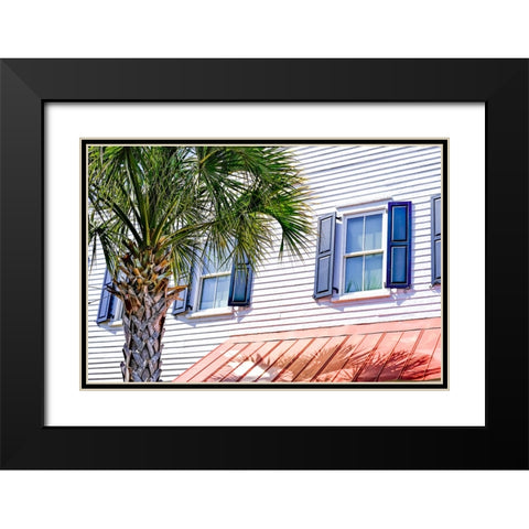 Rooftop Black Modern Wood Framed Art Print with Double Matting by Malone, Will