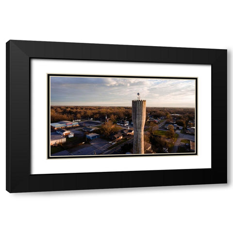 Standpipe Black Modern Wood Framed Art Print with Double Matting by Malone, Will