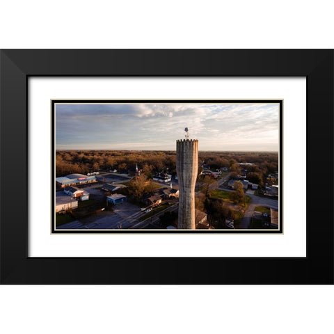 Standpipe Black Modern Wood Framed Art Print with Double Matting by Malone, Will
