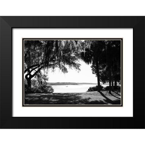 Bluffton Scene  Black Modern Wood Framed Art Print with Double Matting by Malone, Will