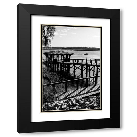 Bluffton Scene 2 Black Modern Wood Framed Art Print with Double Matting by Malone, Will