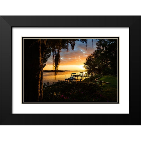 Classic Sunset Black Modern Wood Framed Art Print with Double Matting by Malone, Will
