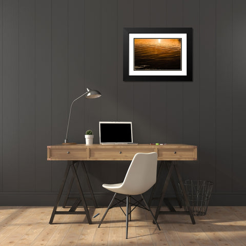 Golden 3 Black Modern Wood Framed Art Print with Double Matting by Malone, Will