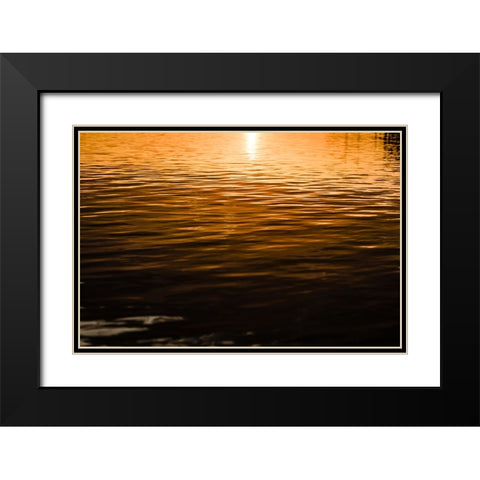 Golden 3 Black Modern Wood Framed Art Print with Double Matting by Malone, Will