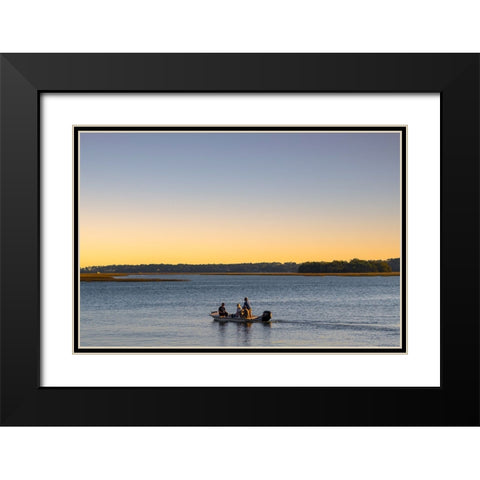 Golden Hour Outing  Black Modern Wood Framed Art Print with Double Matting by Malone, Will