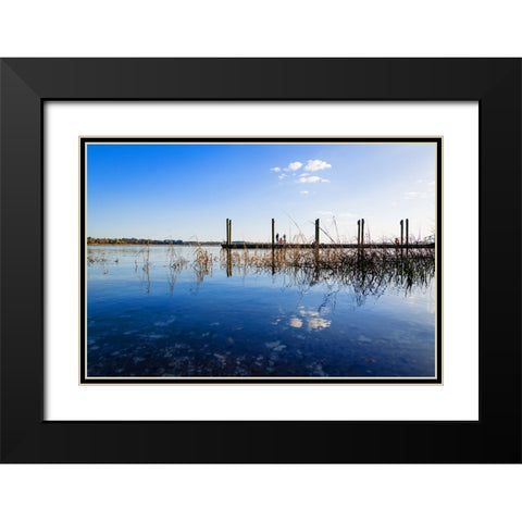 Overlook Black Modern Wood Framed Art Print with Double Matting by Malone, Will