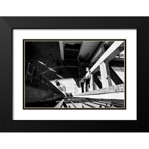 Look Down Black Modern Wood Framed Art Print with Double Matting by Malone, Will