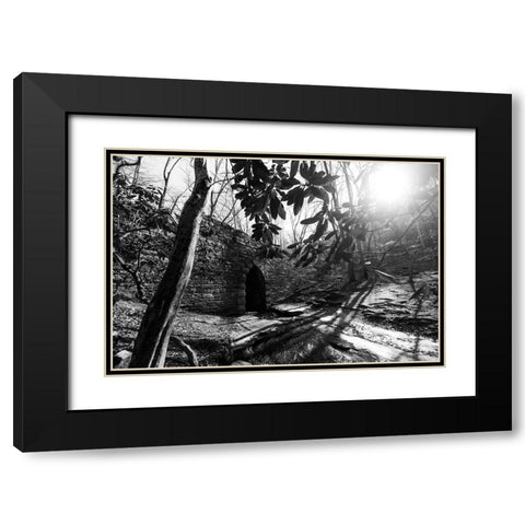 Poinsett Bridge 3 BW Black Modern Wood Framed Art Print with Double Matting by Malone, Will