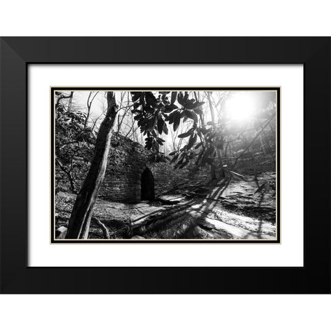 Poinsett Bridge 3 BW Black Modern Wood Framed Art Print with Double Matting by Malone, Will