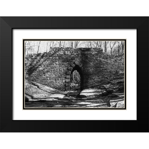 Poinsett Bridge 7 BW Black Modern Wood Framed Art Print with Double Matting by Malone, Will
