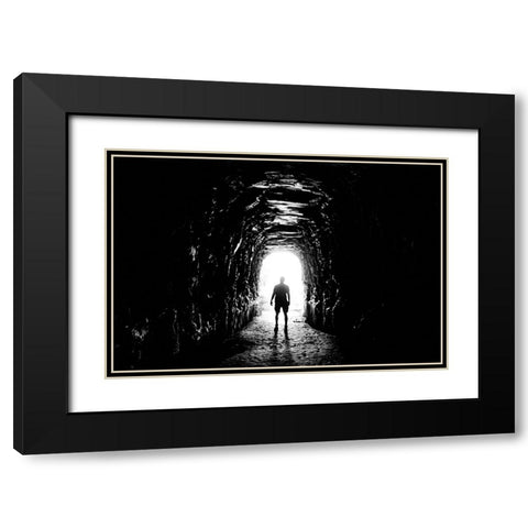 Stumphouse Black Modern Wood Framed Art Print with Double Matting by Malone, Will