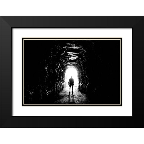 Stumphouse Black Modern Wood Framed Art Print with Double Matting by Malone, Will