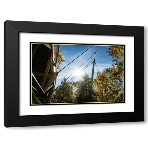 Suspension Black Modern Wood Framed Art Print with Double Matting by Malone, Will