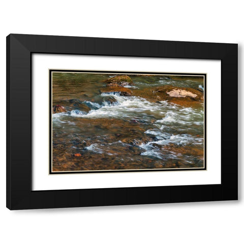 Winter Flow Black Modern Wood Framed Art Print with Double Matting by Malone, Will