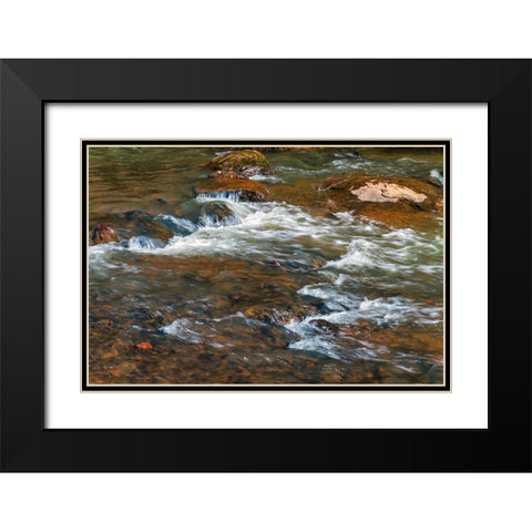 Winter Flow Black Modern Wood Framed Art Print with Double Matting by Malone, Will