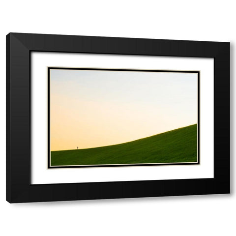 A Long Way Black Modern Wood Framed Art Print with Double Matting by Malone, Will