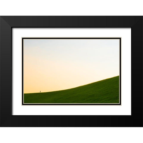 A Long Way Black Modern Wood Framed Art Print with Double Matting by Malone, Will