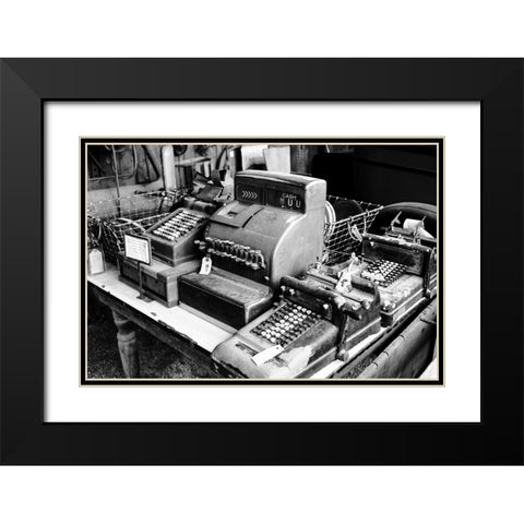 American Typewriter Black Modern Wood Framed Art Print with Double Matting by Malone, Will