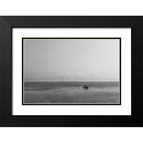 Bridge Black Modern Wood Framed Art Print with Double Matting by Malone, Will