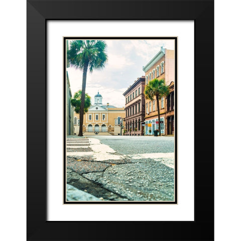 Broad street Black Modern Wood Framed Art Print with Double Matting by Malone, Will