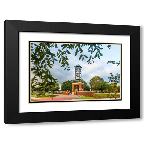 Centennial Plaza 4 Black Modern Wood Framed Art Print with Double Matting by Malone, Will