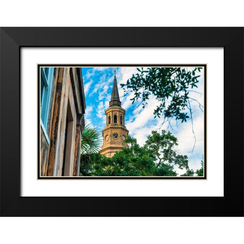 Church of Church Street Black Modern Wood Framed Art Print with Double Matting by Malone, Will