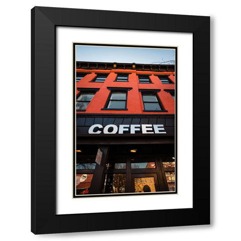 Coffee Black Modern Wood Framed Art Print with Double Matting by Malone, Will